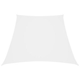 Berkfield Sunshade Sail Oxford Fabric Trapezium 2/4X3 M White - thumbnail 1
