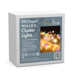 Snowtime 200 4M Copper Wire Cluster Lights W/multi-Colour Leds. 4 Metres In Length And A 5 Meter Lead Wire. - thumbnail 1