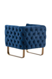 my furniture Grosvenor Armchair - Navy Blue - Brushed Brass - thumbnail 4