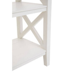 Orsina Three Shelf Wide Ivory Book Case, Pine Wood Tall Book Shelf, Large Book Case For Home & Office - thumbnail 7
