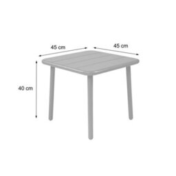 Sweeek - Square Steel Garden Coffee Table Anthracite 45X45X40 Cm - Amelia - thumbnail 5