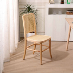 Nordlys Set Of 2  Wood And Rattan Dining Chairs Exotic Boho Dining Room - thumbnail 5