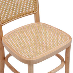 Nordlys Set Of 2  Wood And Rattan Dining Chairs Exotic Boho Dining Room - thumbnail 7