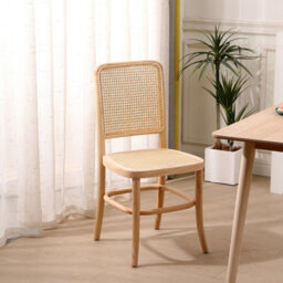 Nordlys Set Of 2  Wood And Rattan Dining Chairs Exotic Boho Dining Room - thumbnail 3