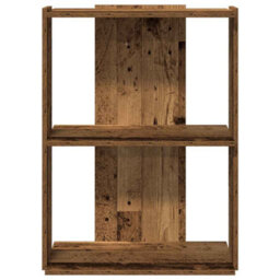 Berkfield Bookcase 3-Tier Old Wood 60X30X80 Cm Engineered Wood - thumbnail 4