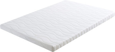 Mattress Guru Foamex Recon Foam Mattress Topper, 3Cm, Firm Comfort, Cleanable Cover, Silent - 4Ft6 Double - image 1