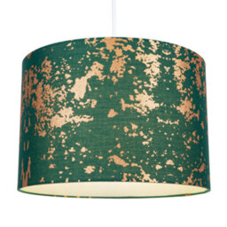 Happy Homewares Modern Green Cotton Fabric Lampshade With Copper Foil Decor For Table Or Ceiling - thumbnail 2