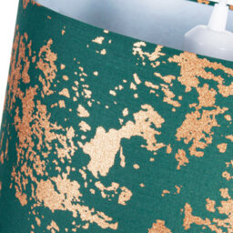 Happy Homewares Modern Green Cotton Fabric Lampshade With Copper Foil Decor For Table Or Ceiling - thumbnail 3