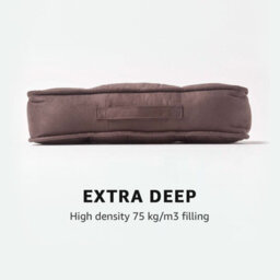 Homescapes Chocolate Brown Faux Suede Armchair Booster Cushion - thumbnail 5