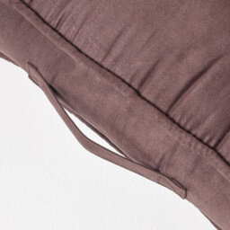 Homescapes Chocolate Brown Faux Suede Armchair Booster Cushion - thumbnail 6