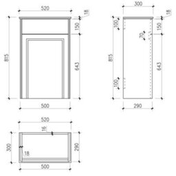 Plum&clay Fairmont Traditional Light Grey Back To Wall Toilet Wc Unit - thumbnail 2