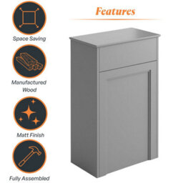 Plum&clay Fairmont Traditional Light Grey Back To Wall Toilet Wc Unit - thumbnail 5