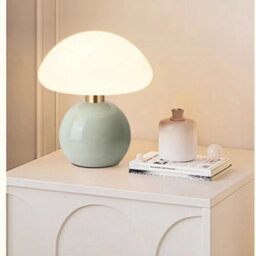 Green Mushroom Lamp With Usb , Bedside And Decorative Light - thumbnail 1