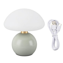 Green Mushroom Lamp With Usb , Bedside And Decorative Light - thumbnail 3