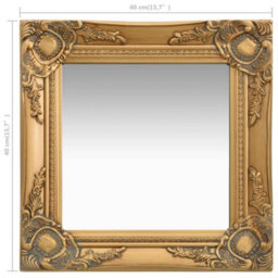 Vidaxl Wall Mirror Baroque Style 40X40 Cm Gold - thumbnail 3