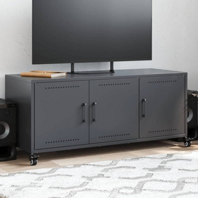 Berkfield Tv Cabinet Anthracite 100.5X39X43.5 Cm Steel - image 1