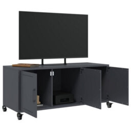 Berkfield Tv Cabinet Anthracite 100.5X39X43.5 Cm Steel - thumbnail 4