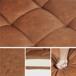 Yaheetech Pu Leather Modern Office Chair With Armrests - Retro Brown - thumbnail 4
