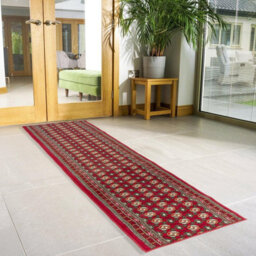 Bravich Red Bokhara Hard Wearing Runner Mat - Texas - 60X540Cm (2'x18') - thumbnail 5