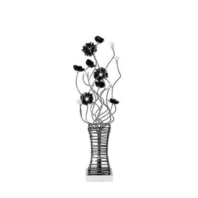 Luminosa Lighting Luminosa (Dh) Majella Table Lamp 4 Light G4 Polished Chrome/black/crystal, Not Led/cfl Compatible - image 1