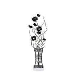 Luminosa Lighting Luminosa (Dh) Majella Table Lamp 4 Light G4 Polished Chrome/black/crystal, Not Led/cfl Compatible