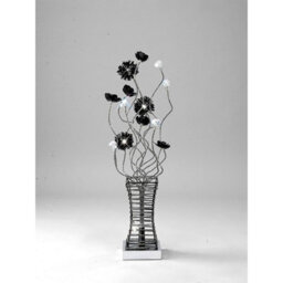 Luminosa Lighting Luminosa (Dh) Majella Table Lamp 4 Light G4 Polished Chrome/black/crystal, Not Led/cfl Compatible - thumbnail 2