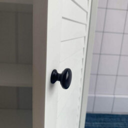Hygrad Built to Survive Cabinet White Wood Free Standing 2 Door Bathroom Home Office Linen Cabinet Toilet Organiser Shelf Cupboard Living Room, Hallway - thumbnail 9