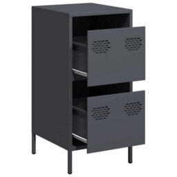 Berkfield Sideboard Anthracite 35X39X73.5 Cm Cold-Rolled Steel - thumbnail 4
