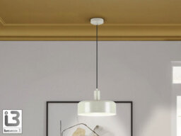 Luminosa Lighting Luminosa Alessia Dome Pendant Ceiling Light Matt Pearl 1Xe27 - Uk Stock - thumbnail 1