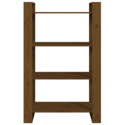 Berkfield Book Cabinet/room Divider Honey Brown 80X35X125 Cm Solid Wood - thumbnail 5