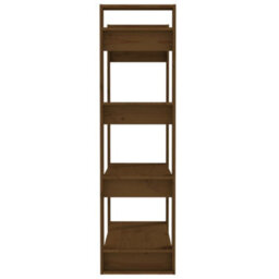Berkfield Book Cabinet/room Divider Honey Brown 80X35X125 Cm Solid Wood - thumbnail 6