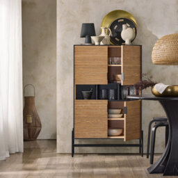 Sobuy Hfsb03-Sch,rattan Sideboard Shoe Storage Cabinet Organiser,black,w83Xd40Xh132 - thumbnail 4