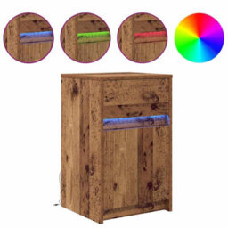 Berkfield Bedside Cabinet 2 Pcs Old Wood 38 X 34 X 61 Cm Engineered Wood - thumbnail 4