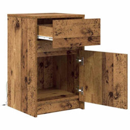 Berkfield Bedside Cabinet 2 Pcs Old Wood 38 X 34 X 61 Cm Engineered Wood - thumbnail 5