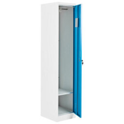 Wyld And Coco Bluelock White Metal Storage Locker W38 X D45 X H185Cm With Locking Doors And Adjustable Shelves - thumbnail 5