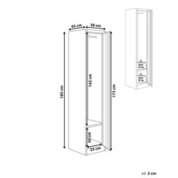 Wyld And Coco Bluelock White Metal Storage Locker W38 X D45 X H185Cm With Locking Doors And Adjustable Shelves - thumbnail 4