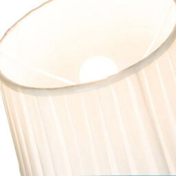 Happy Homewares Traditional Classic Cream Faux Silk Pleated Inner Lined Lamp Shade - 12 - thumbnail 3