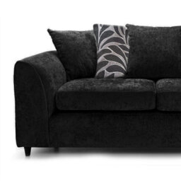 Furnishings For Less UK Zina Black Chenille Fabric 3 + 2 Seater Sofa Suite - thumbnail 4
