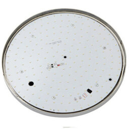 Slim Round Led Flush Ceiling Light 22W Cool White Ip44 Sliver Bathroom Lamp - thumbnail 3