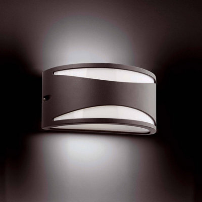 Luminosa Lighting Luminosa Bonn 1 Light Outdoor Wall Light Dark Grey Ip44, E27 - image 1