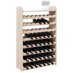 Vidaxl Wine Rack With Top Board 72.5X25X111.5 Cm Solid Wood Pine - thumbnail 4