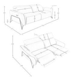 Angel Cerda Stylish 3-Seater Relaxation Sofa In Sand Leather - thumbnail 7