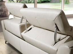 Angel Cerda Stylish 3-Seater Relaxation Sofa In Sand Leather - thumbnail 4