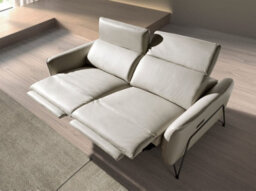 Angel Cerda Stylish 3-Seater Relaxation Sofa In Sand Leather - thumbnail 5