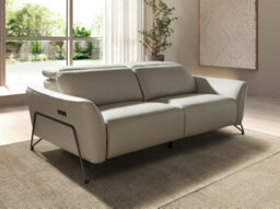 Angel Cerda Stylish 3-Seater Relaxation Sofa In Sand Leather - thumbnail 2