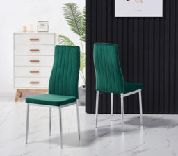 Furnizone UK Grande 6-8 Seater Extending Dining Table And 6 Monza Green Velvet Chairs - thumbnail 5