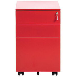 Beliani  Storage Unit Cami Metal Red - thumbnail 5