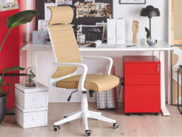 Beliani  Storage Unit Cami Metal Red - thumbnail 2