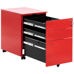Beliani  Storage Unit Cami Metal Red - thumbnail 7