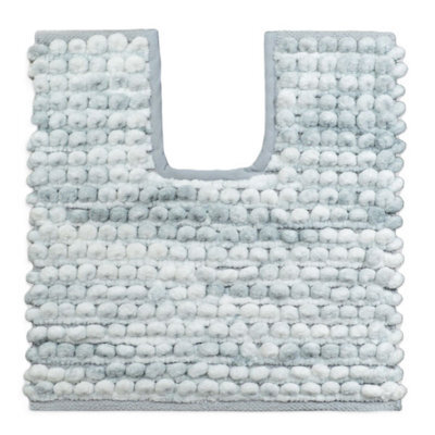 Allure Bath Fashions Marl Chunky Bobble Toilet Mat Non Slip - Grey - image 1